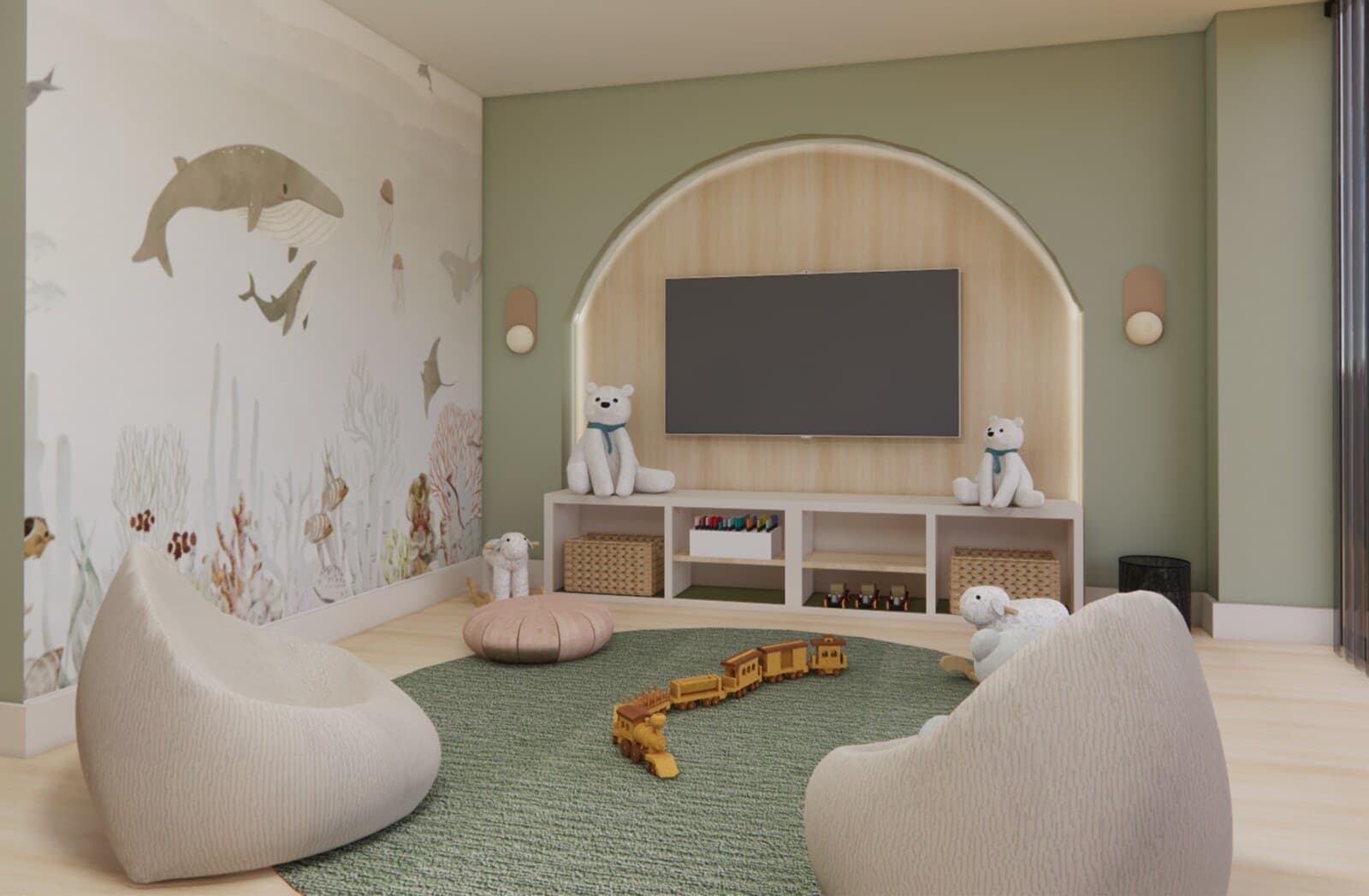 Kids' lounge with TV