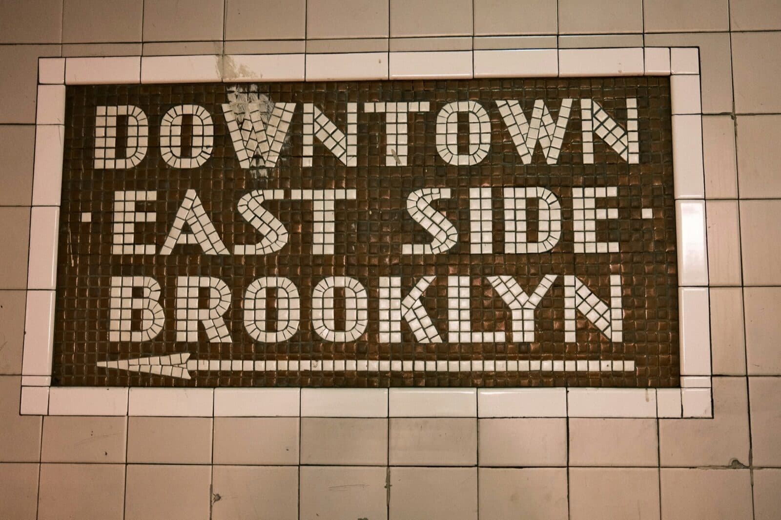 Downtown East Side Brooklyn subway mosaic